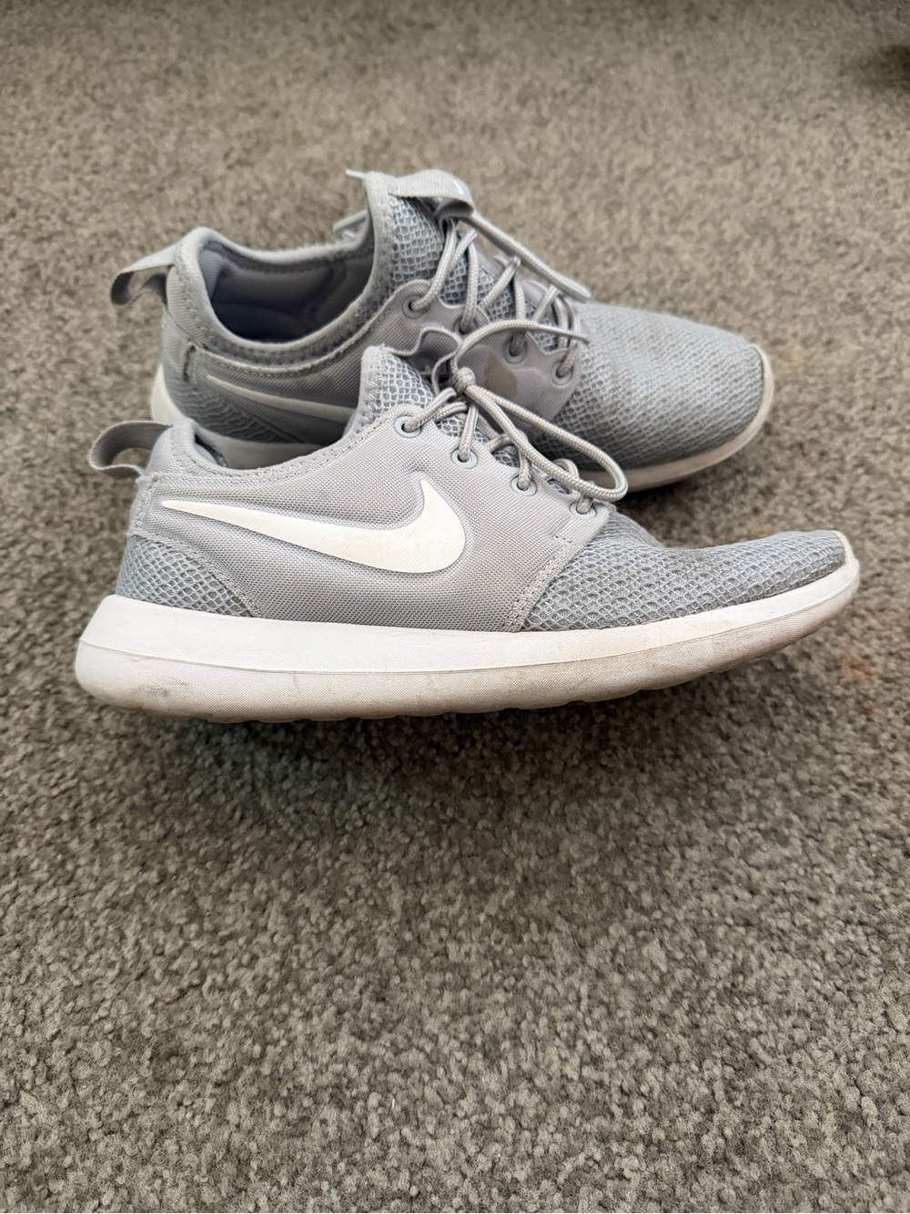 Nike Light Gray Athletic Sneakers with White Swoosh